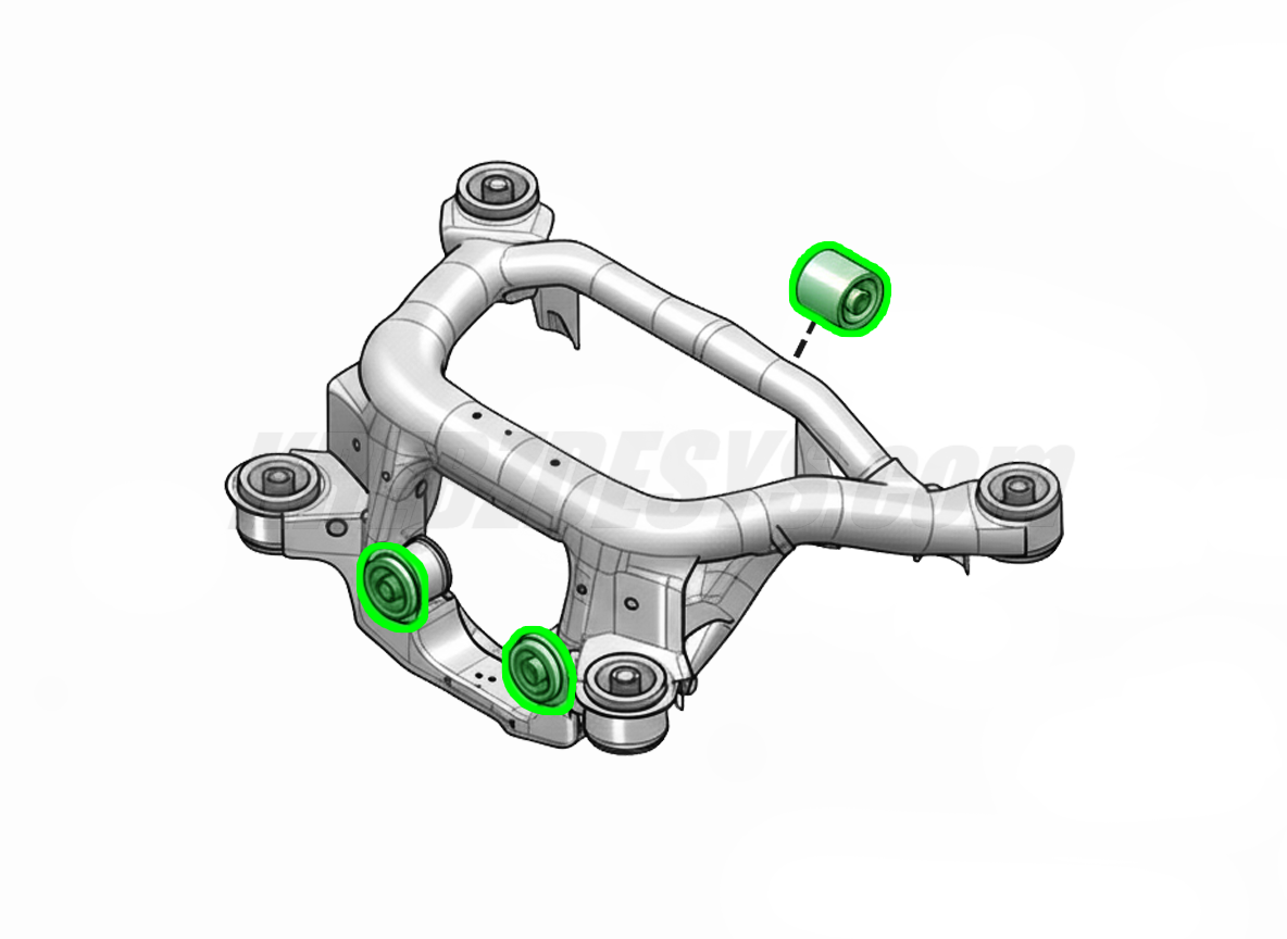 BMW E46 Rear Differential Bushings – Polyurethane