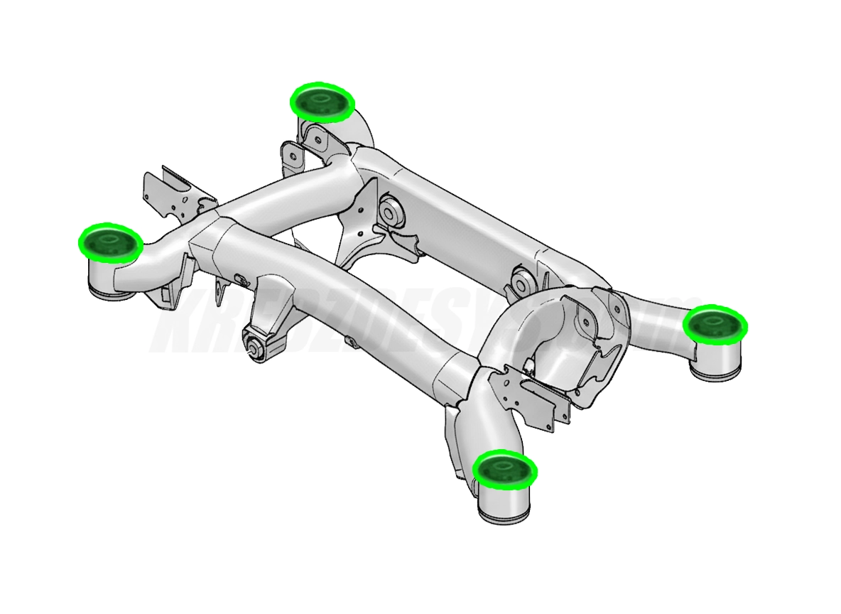 BMW E39 Rear Subframe Bushings Sedan – Polyurethane